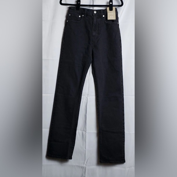 NWT Madewell Women's The 90's Straight Jeans - Belmere Wash Black Size 26 - Picture 5 of 6